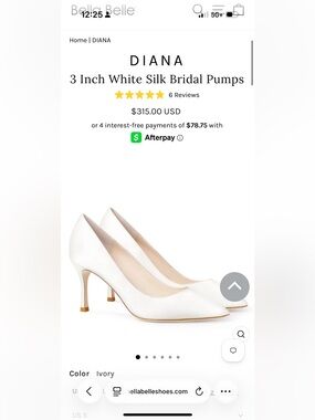 Ivory Satin 3” Pump Bella Belle Bridal Shoe